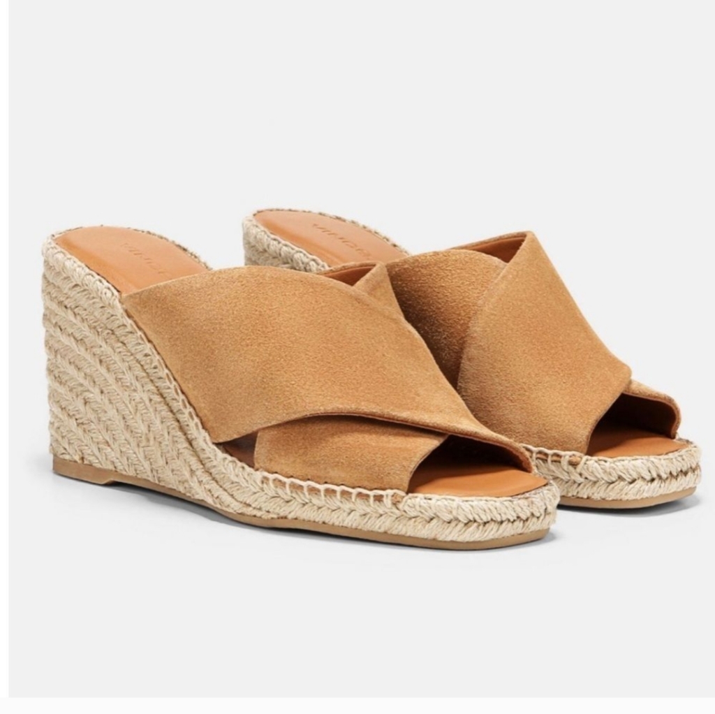 Vince Wedge Slip On Gaelan Espadrille Shoes Size 8
